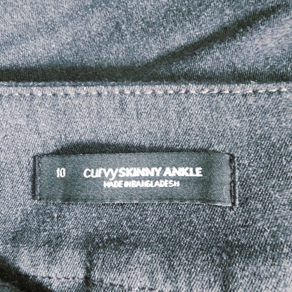 Ann Taylor Loft Pants Womens Size 10 Solid Grey Gray Curvy Skinny Ankle Pockets - Picture 4 of 6